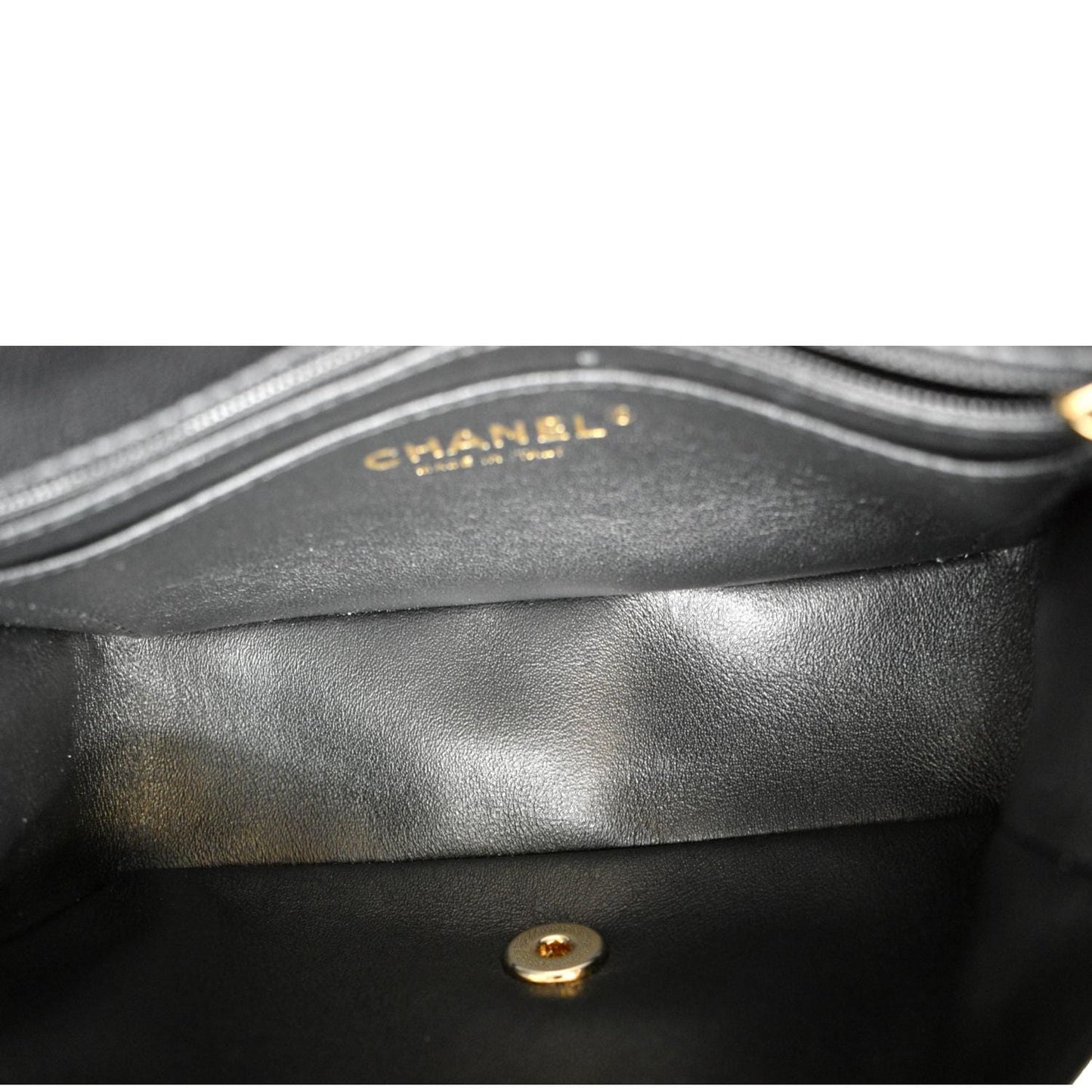 CHANEL Mini Rectangular Flap Quilted Lambskin Leather Shoulder Bag Black