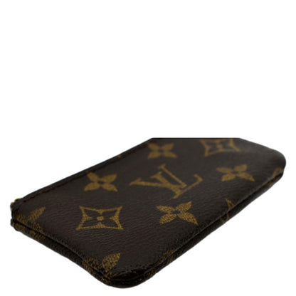 LOUIS VUITTON Key Coin Pouch Monogram Canvas Brown
