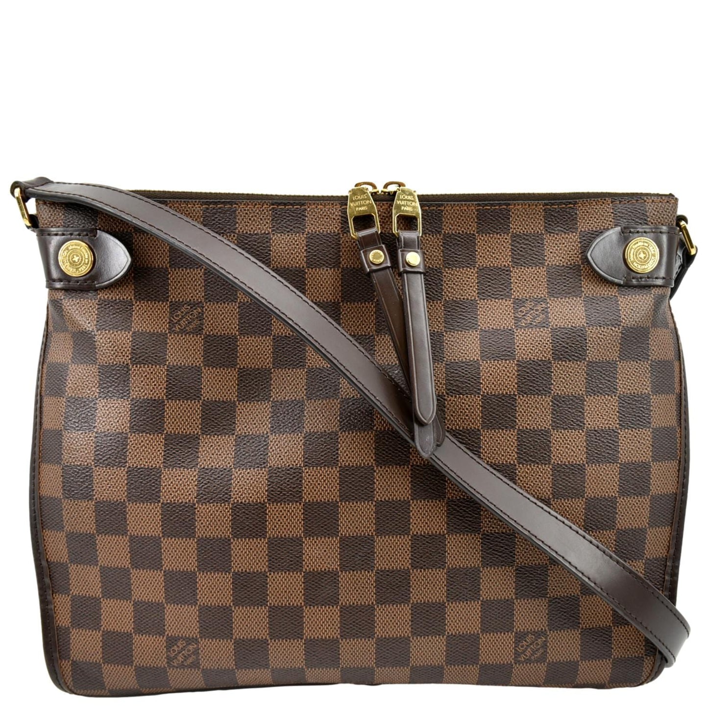 LOUIS VUITTON Duomo Damier Ebene Crossbody Bag Brown