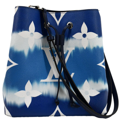 LOUIS VUITTON Escale Neonoe MM Monogram Giant Shoulder Bag Blue