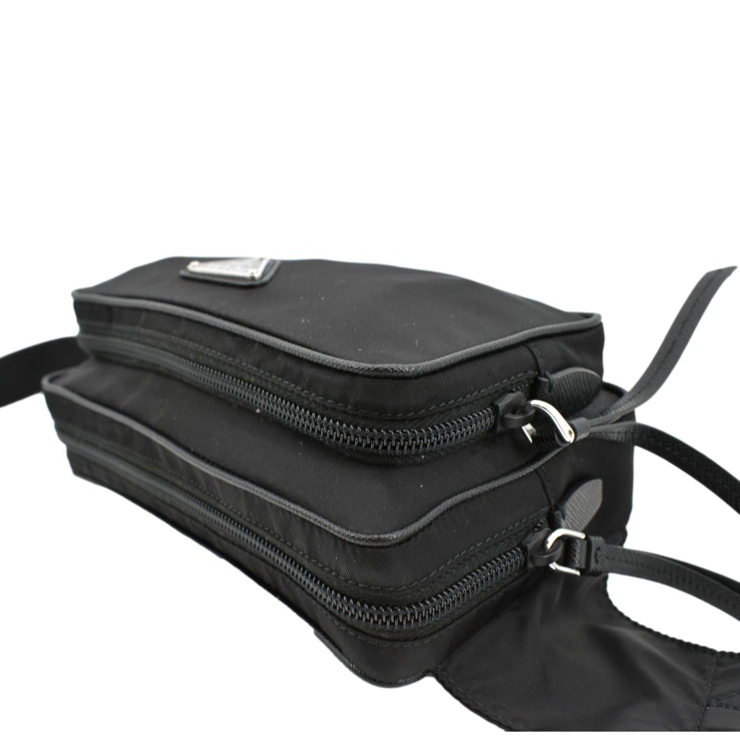 PRADA Re-Nylon Leather Belt Bag Black