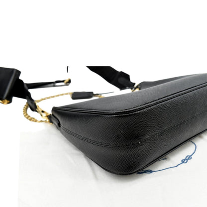 PRADA Re-Edition 2005 Saffiano Leather Shoulder Bag Black