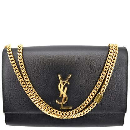 YVES SAINT LAURENT Kate Leather Shoulder Bag Black