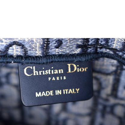 CHRISTIAN DIOR Saddle Oblique Canvas Belt Bag Navy Blue
