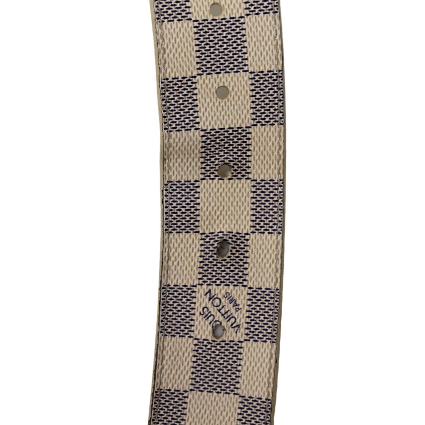LOUIS VUITTON LV Initiales Damier Azur Belt White