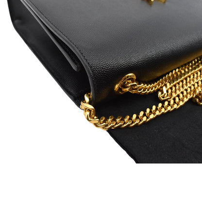 YVES SAINT LAURENT Kate Leather Shoulder Bag Black