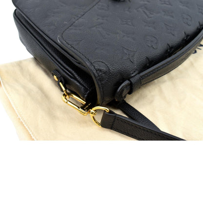 LOUIS VUITTON Metis Pochette Empreinte Leather Crossbody Bag Black