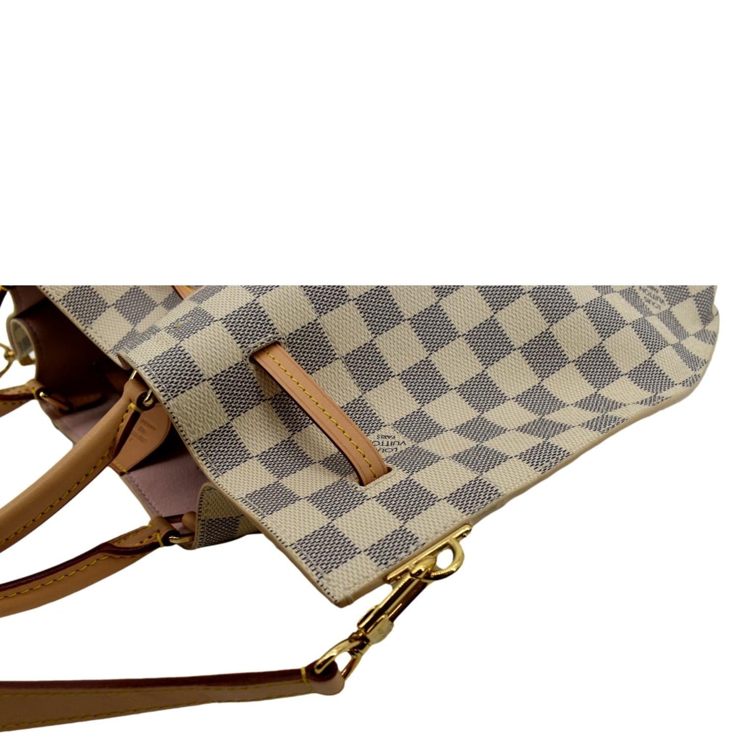 LOUIS VUITTON Girolata Damier Azur Shoulder Bag White
