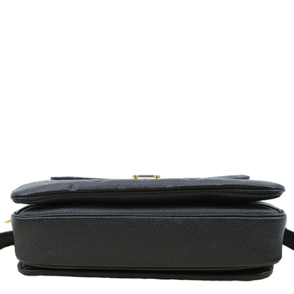 LOUIS VUITTON Metis Pochette Empreinte Leather Crossbody Bag Black