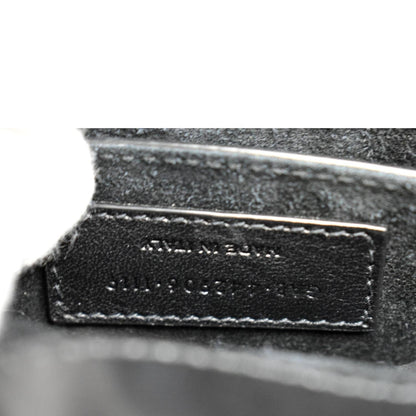 YVES SAINT LAURENT Monogram Sunset Medium Leather Shoulder Bag Black