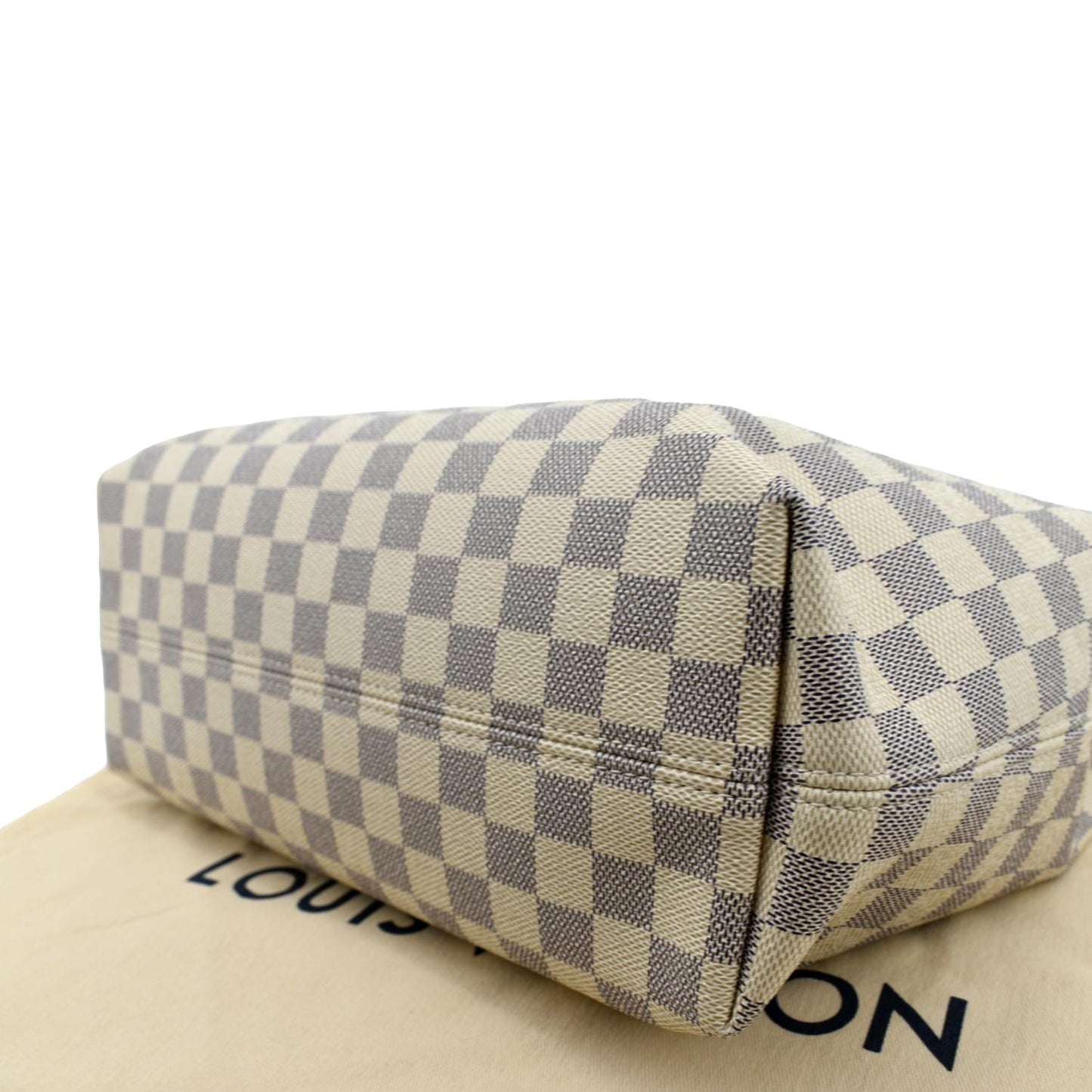 LOUIS VUITTON Graceful PM Damier Azur Shoulder Bag White