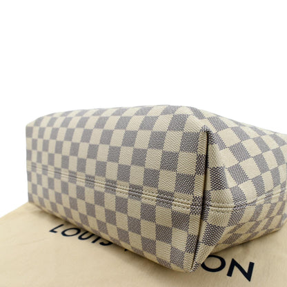 LOUIS VUITTON Graceful PM Damier Azur Shoulder Bag White