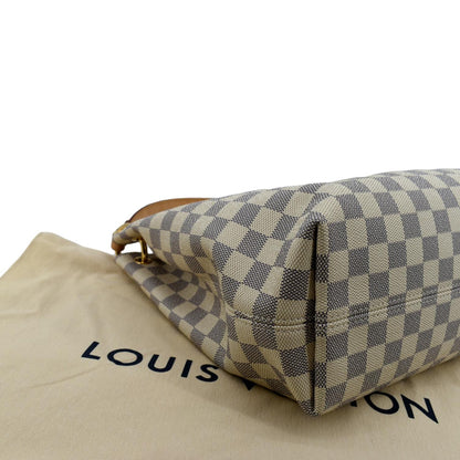 LOUIS VUITTON Graceful PM Damier Azur Shoulder Bag White