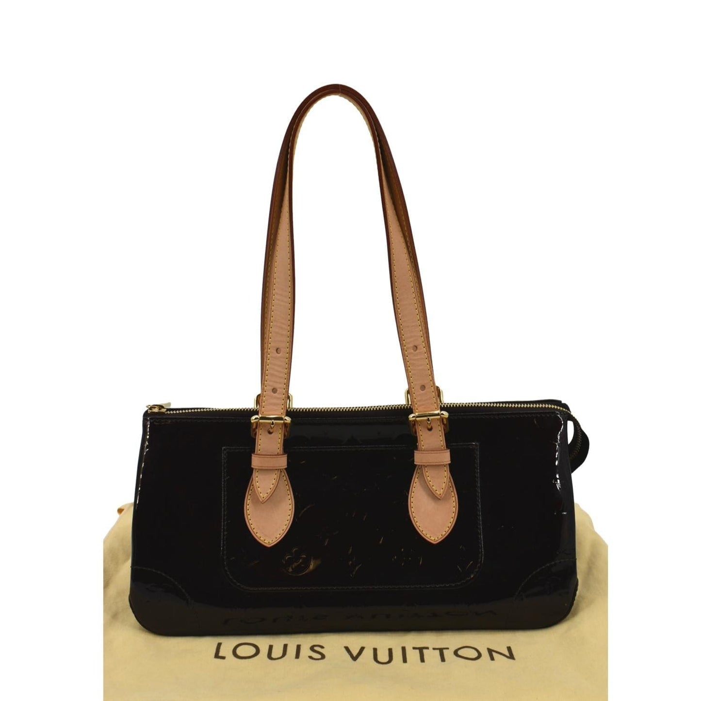 LOUIS VUITTON Rosewood Monogram Vernis Shoulder Bag Amarante