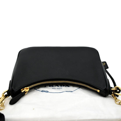PRADA Re-Edition 2005 Saffiano Leather Shoulder Bag Black