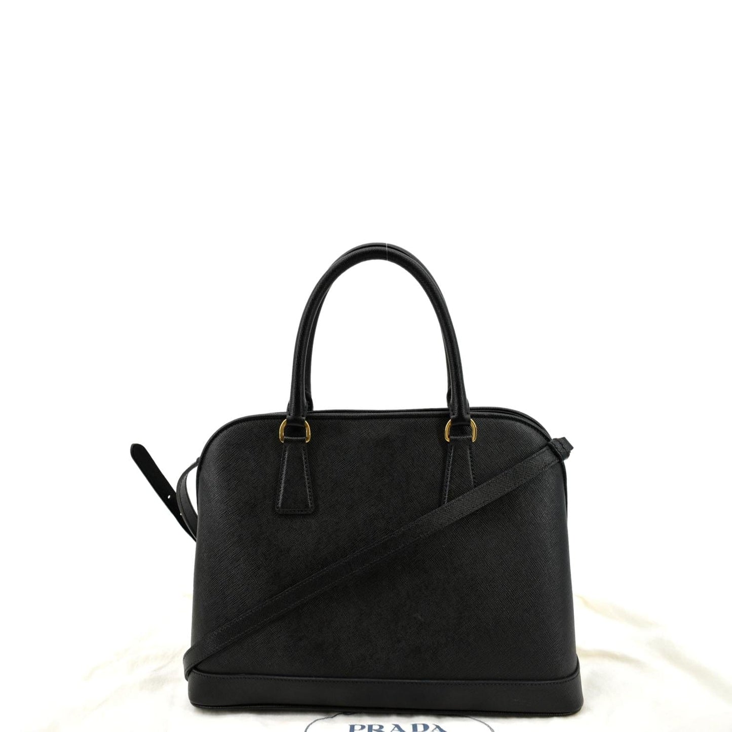 PRADA Lux Medium Promenade Saffiano Leather Shoulder Bag Black  - New Year Deals