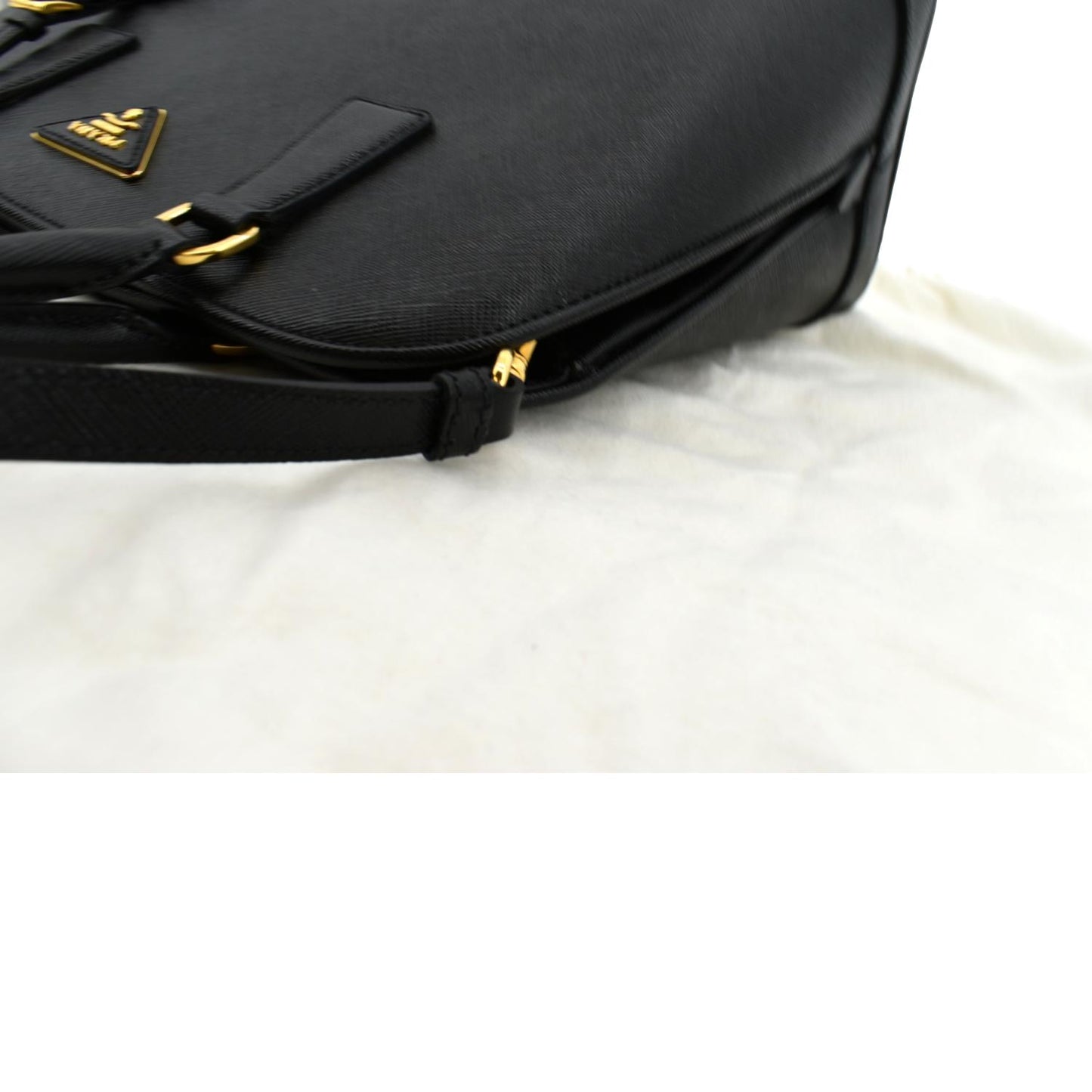PRADA Lux Medium Promenade Saffiano Leather Shoulder Bag Black  - New Year Deals