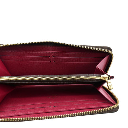 LOUIS VUITTON Clemence Monogram Canvas Zippy Wallet Brown