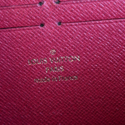 LOUIS VUITTON Clemence Monogram Canvas Zippy Wallet Brown