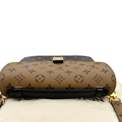 LOUIS VUITTON Metis Pochette Reverse Monogram Canvas Crossbody Bag Brown