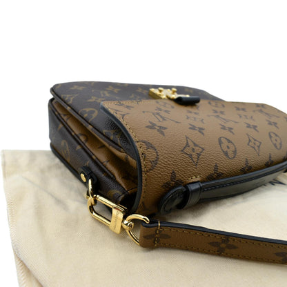 LOUIS VUITTON Metis Pochette Reverse Monogram Canvas Crossbody Bag Brown