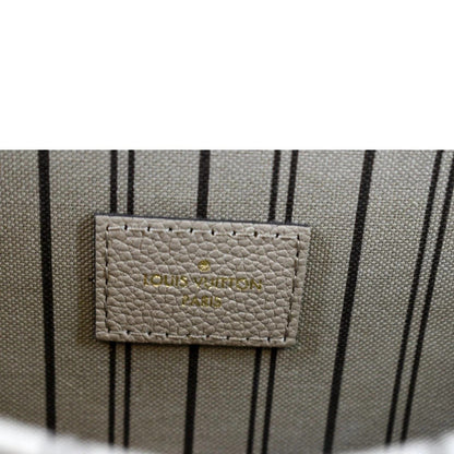 LOUIS VUITTON Metis Pochette Empreinte Leather Crossbody Bag Tourterelle