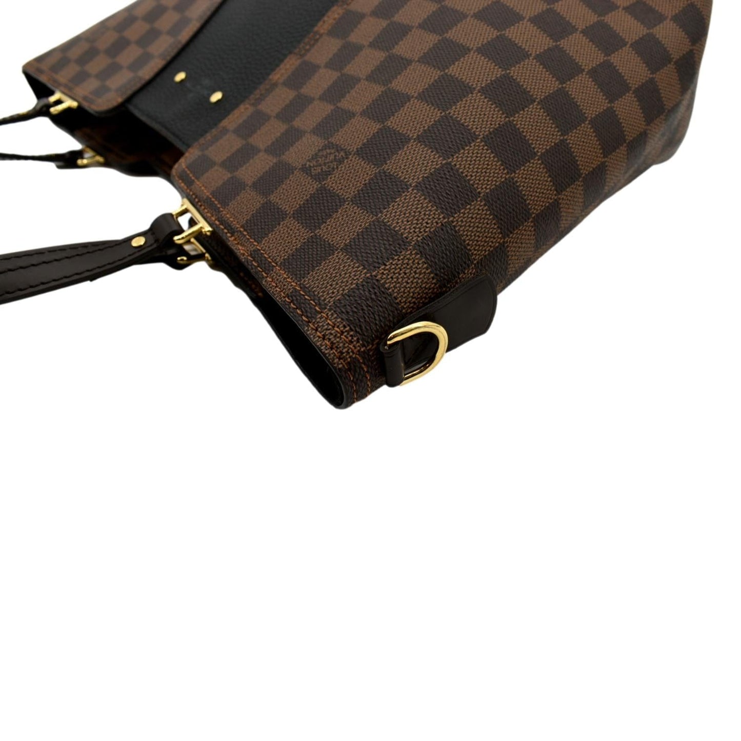 LOUIS VUITTON Jersey Damier Ebene Tote Bag Black