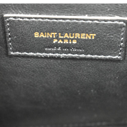 YVES SAINT LAURENT Cassandra Medium Calfskin Leather Shoulder Bag Fog