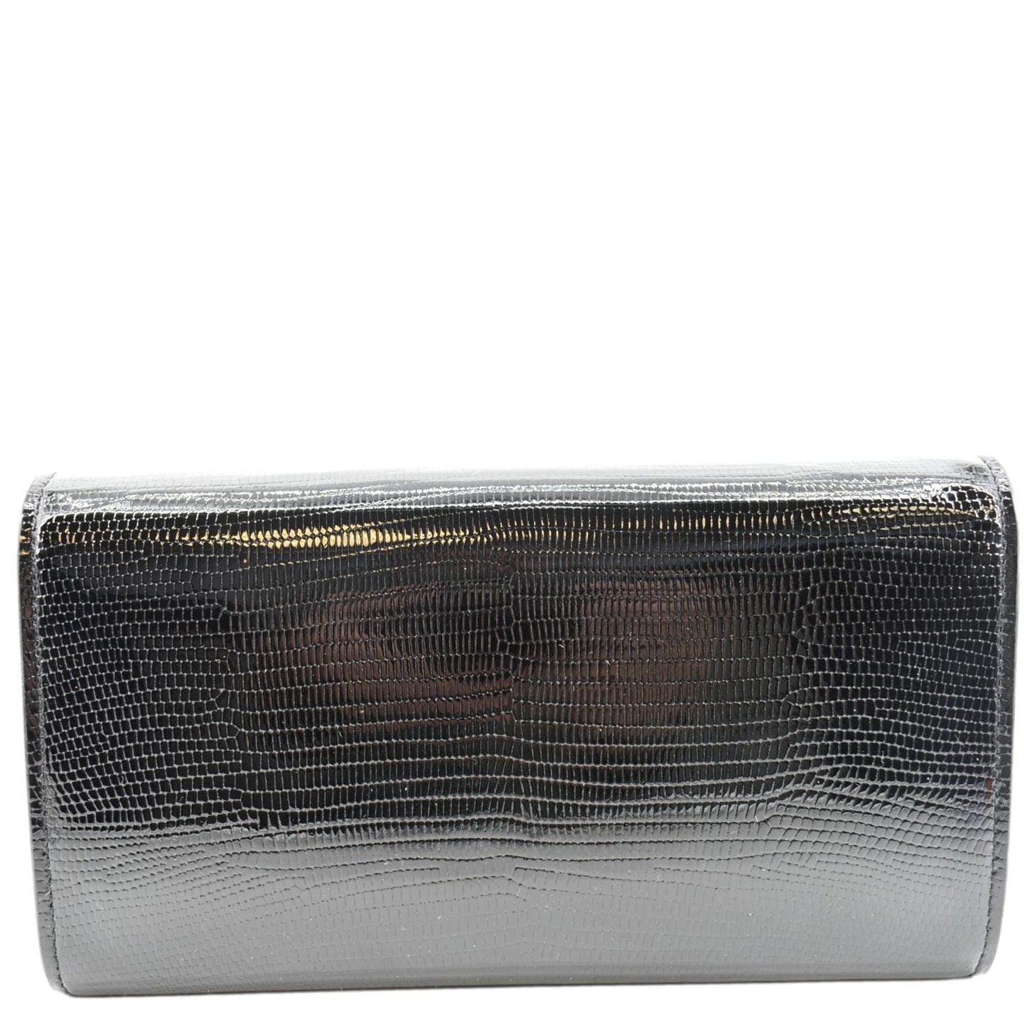 Yves Saint Laurent Embossed Leather Wallet Black