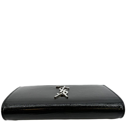 Yves Saint Laurent Embossed Leather Wallet Black