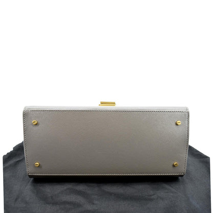 YVES SAINT LAURENT Cassandra Medium Calfskin Leather Shoulder Bag Fog