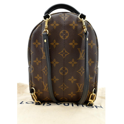 LOUIS VUITTON Palm Springs Mini Monogram Canvas Backpack Brown