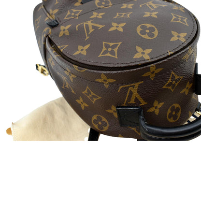 LOUIS VUITTON Palm Springs Mini Monogram Canvas Backpack Brown
