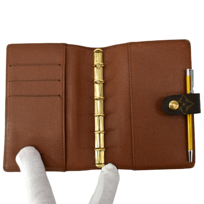 LOUIS VUITTON Agenda PM Monogram Canvas Planner Cover Brown