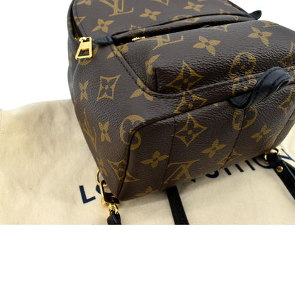 LOUIS VUITTON Palm Springs Mini Monogram Canvas Backpack Brown