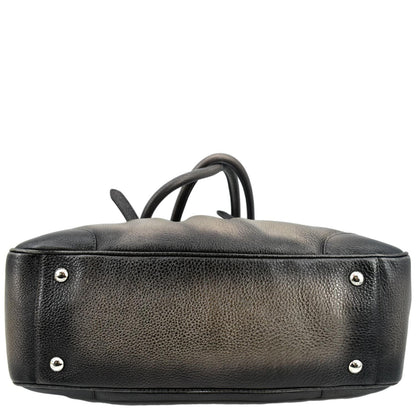 PRADA Gradient Antik Frame Leather Satchel Bag Bronze Metallic