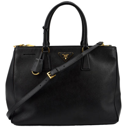 PRADA Galleria Large Saffiano Leather Tote Shoulder Bag Black