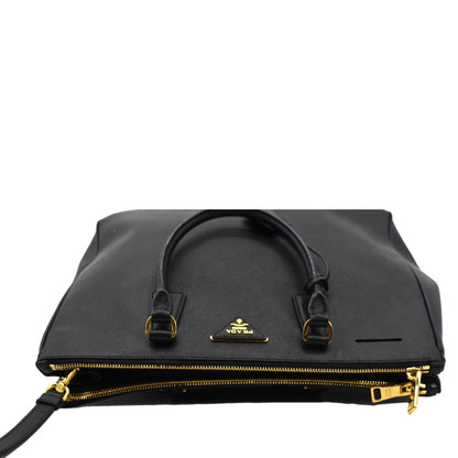 PRADA Galleria Large Saffiano Leather Tote Shoulder Bag Black