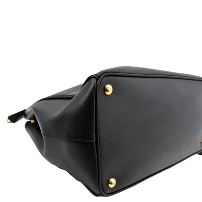 PRADA Galleria Large Saffiano Leather Tote Shoulder Bag Black