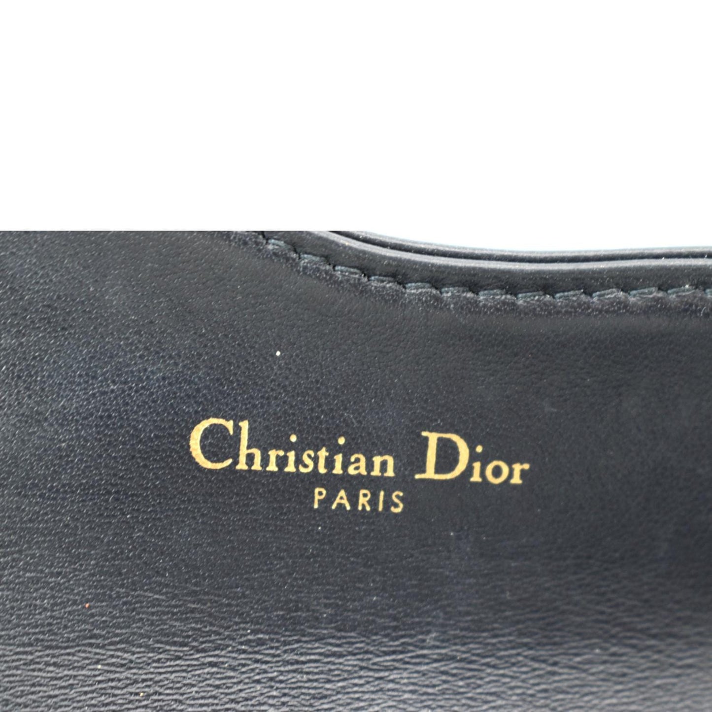 CHRISTIAN DIOR Saddle Flap Jacquard Canvas Card Holder Beige