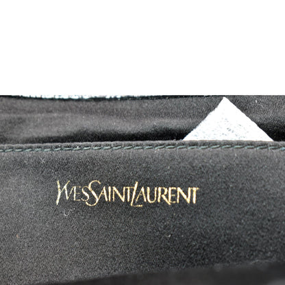 YVES SAINT LAURENT Belle de Jour Leather Clutch Bag Black