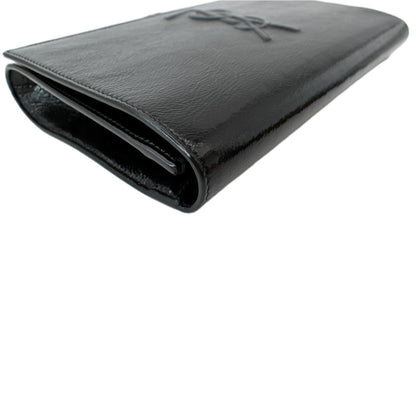 YVES SAINT LAURENT Belle de Jour Leather Clutch Bag Black