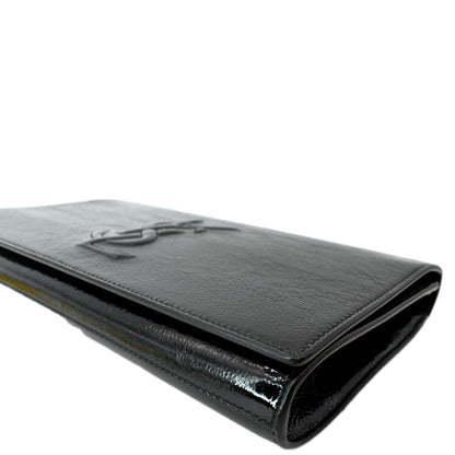 YVES SAINT LAURENT Belle de Jour Leather Clutch Bag Black