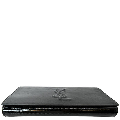 YVES SAINT LAURENT Belle de Jour Leather Clutch Bag Black
