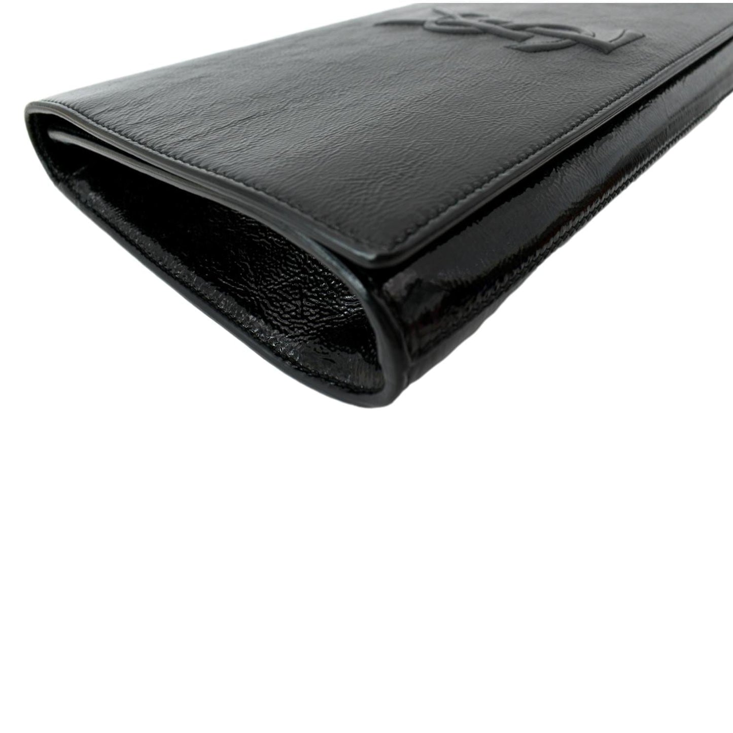 YVES SAINT LAURENT Belle de Jour Leather Clutch Bag Black