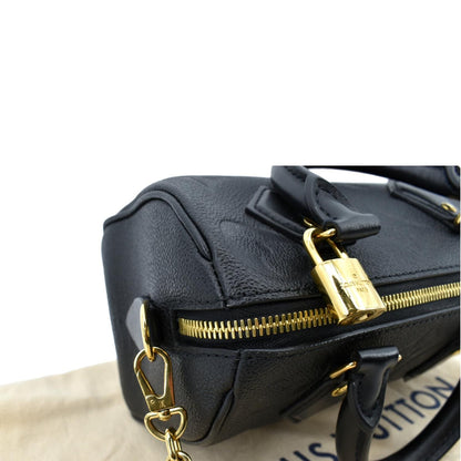 LOUIS VUITTON Giant Speedy 20 Bandouliere Empreinte  Shoulder Bag Black
