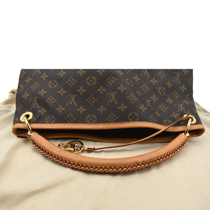 LOUIS VUITTON  Artsy MM Monogram Canvas Hobo Bag Brown