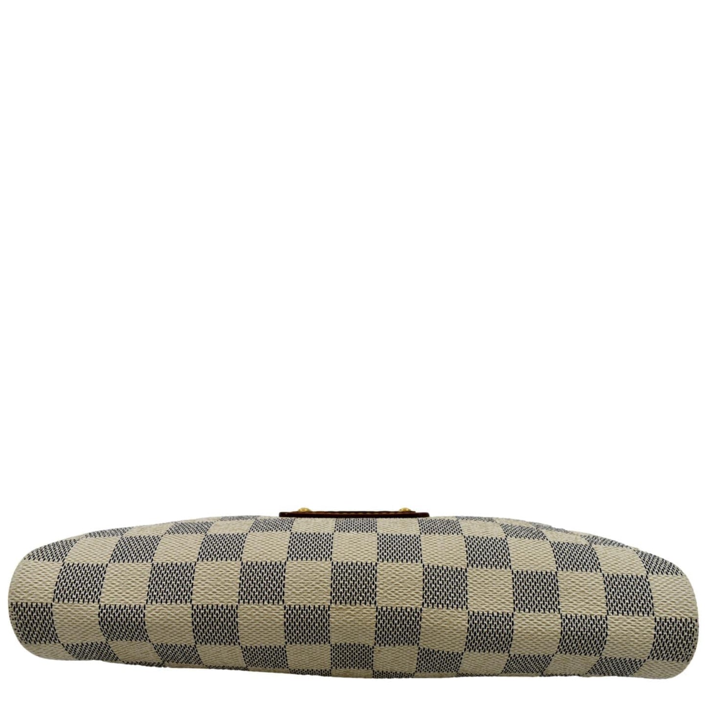 LOUIS VUITTON Pochette Eva Damier Azur Clutch Bag White