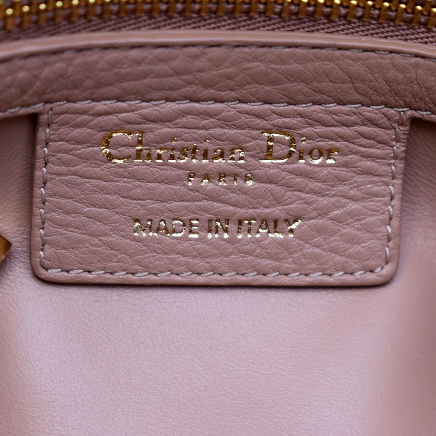 CHRISTIAN DIOR Caro Cannage Calf Leather Shoulder Bag Rose Des