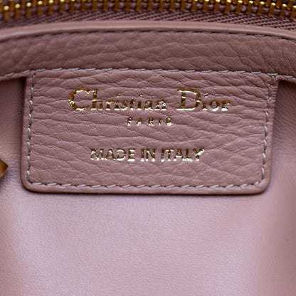 CHRISTIAN DIOR Caro Cannage Calf Leather Shoulder Bag Rose Des